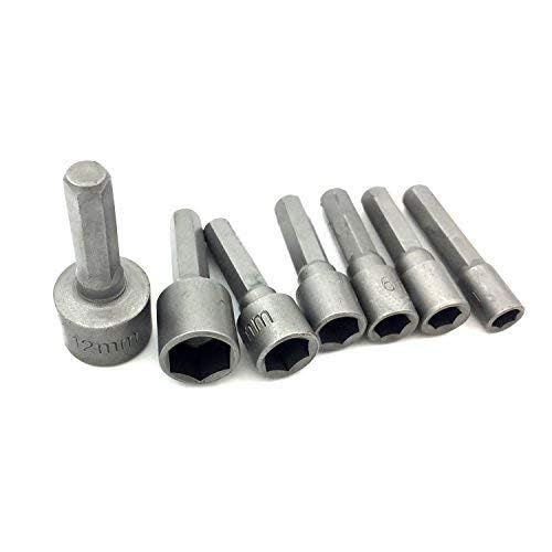 Power Nuts Driver Drill Bit Tools Set Metric Socket Wrench Screw 1/4'' Driver Hex Keys 14PCS - size: One Size