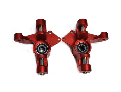 CNC Alu7075 Front Spindle Knuckle for LOSI Super Rock Rey 1/6 8S (red) - color: Red