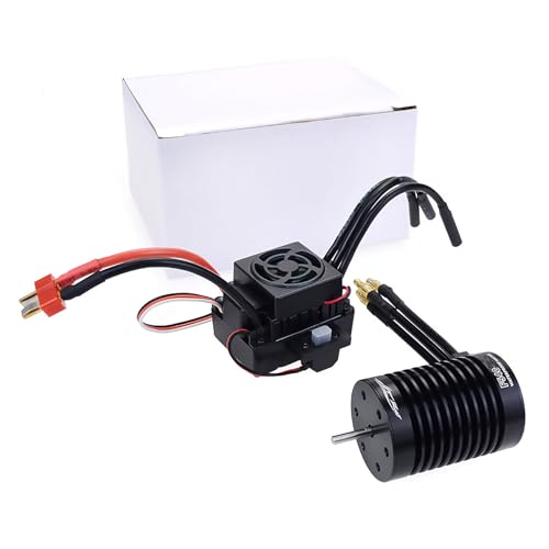 Aluminum Waterproof Brushless Motor F540 4370KV w/60A ESC Combo Set Upgrade Parts for 1/10 1/12 RC Car