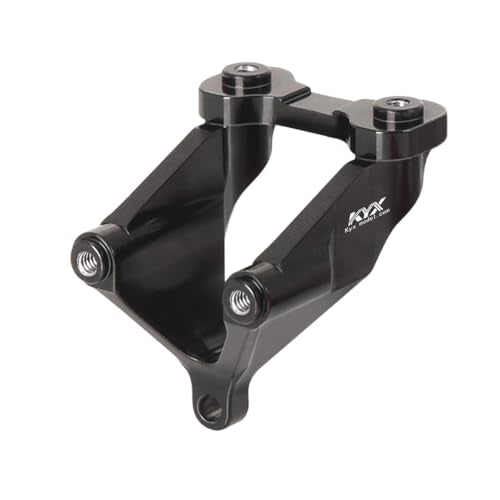 Metal Wing Mount/Rear Wing Tail Spoiler for LOSI 1/16 MINI Buggy RC Aluminum Carbon Fiber Tail Wing Parts (Black Tail Wing Bracket)