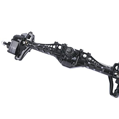 1/10 RC Car Aluminum Alloy Front Portal Axle Assemble for Capra 1.9 UTB AXI03004 RC Crawler Upgrades (Black) - color: Black