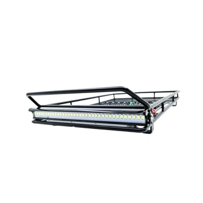 Car Roof Luggage Bracket Led Light for Rc Crawler Storage Rack for Simulation Accessories Lightweight and Easy to Install - size: 24.80X14.10X2.30CM