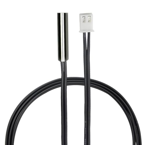 10K Temperature Sensor Probe, 3pcs 1 Meter Waterproof Temp Sensor Probe, Stainless Steel 3950 NTC Thermistor Sensor Probe, Digital Temp Transmitter Extension Cable