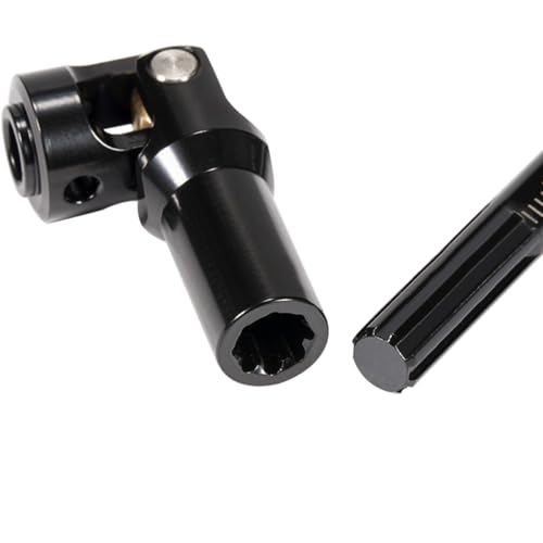 Steel Cut to Length Driveshaft Universal Joint Drive Shaft 68-229mm 2PCS for 1/10 RC Crawler LCG Rigs Sportys Scalers Capra SCX10 Pro (Black) - color: Black