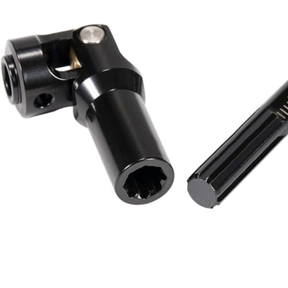 Steel Cut to Length Driveshaft Universal Joint Drive Shaft 68-229mm 2PCS for 1/10 RC Crawler LCG Rigs Sportys Scalers Capra SCX10 Pro (Black) - color: Black