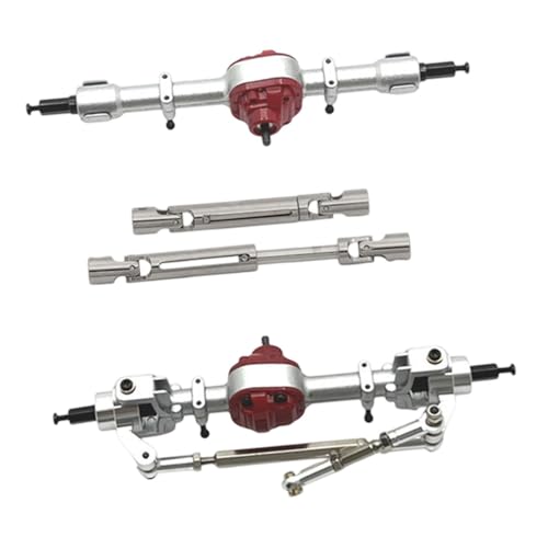 Colaxi Metal Front Rear Axles Set 1/12 Scale RC Car Upgrade Repairing DIY Replace Parts Drive Shafts for MN82T MN82 MN82S LC79, Silver - color: Silver
