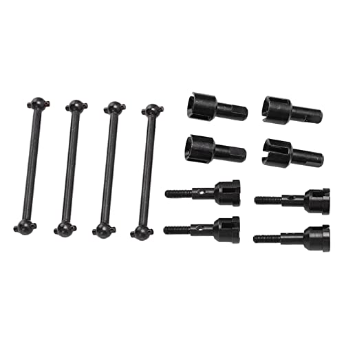 Qiilu Dogbone Adapter Diff Cup Joint Axle for A949 A959 A969 A979 K929 and Other 1/18 RC Car - Durable RC Drive Shaft Replacement Rewritten (Black) - color: Black