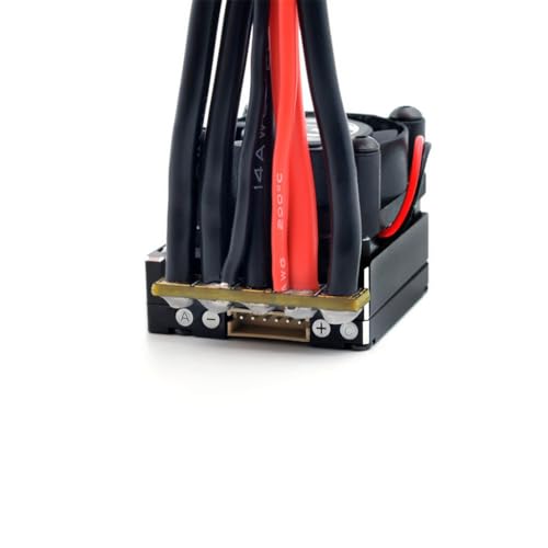 1-3S Supersonic 390 Sensored Brushless Motor 8.5T/10.5T/13.5T/17.5T TS80 Pro 80A ESC for 1/12 1/14 Scale Off-Road Buggy Truck Crawler RC Car (Black TS80A) - color: Black TS80A