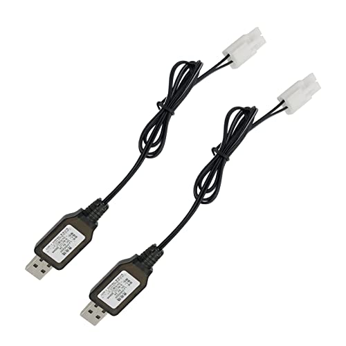 Charger Replacement for Nerf Rival - 9.6V Tamiya Connector RC Car Airsoft NiCd Battery Charging Cable, 2 pcs
