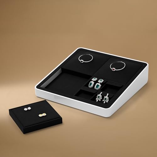 Oirlv Microfiber Jewelry Stud Earring tray Display Tray Interchangeable Modular Jewelry Tray - style: P13712