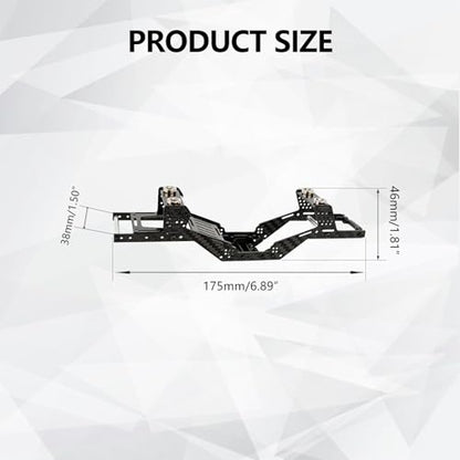 SCX24 LCG Chassis RC Carbon Fibre Frame Body Shell for Axial SCX24 | Frame Body Shell Kit for Axial SCX24 C10 JLU Bronco Base Camp GX470 Upgrade Parts 1/24 RC Crawler