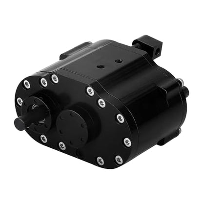 2 Speeds Transfer Case Gearbox Dual Speed Transmission Box 46x53x32mm for Axial SCX10 RC4WD D90 1/10 RC Crawler Upgrade Parts (Black) - color: Black