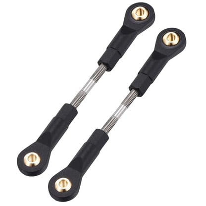 MECCANIXITY 2Pcs Adjustable Turnbuckles Camber Links, 59-69mm Turnbuckle Rod Steering Servo Linkage with M3 Ball Head Rod Ends for RC Car Replace Parts DIY - size: 59-69mm