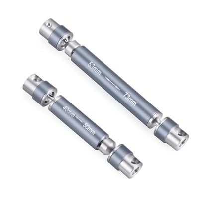 Steel RC Center Drive Shaft 40+53mm Driveshaft for 1/24th AXIAL SCX24 AXI00001 C10 AXI00002 JLU AXI00006 Bronco RC Crawler Car Upgrade Parts - color: Silver