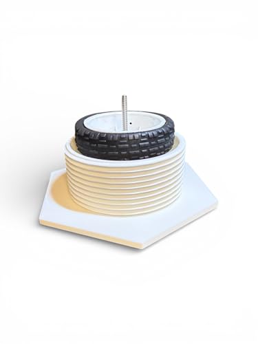 1/10 RC Buggy Tire Gluing Jig for 2WD and 4WD Remote Control Cars, Hobby RC Car Accessory Tool (White) - color: White