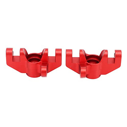 RC Steering Cup, Upgraded Aluminum Alloy Steering Knuckle 2pcs Red for Tenth Scale RC Cars Off Road Racing Rock Crawling - color: Red