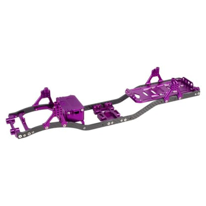 1/10 RC Crawler Carbon Fiber Girder 4.3mm CNC Metal Car Chassis Frame Body Kit for Axial SCX10 II Rock Off Road Truck Upgrade Parts (Purple) - color: Purple