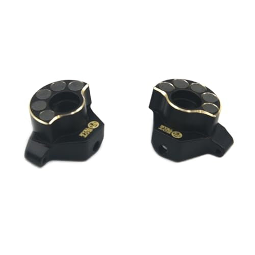 Hobby Tungsten Steel & Brass Steering Knuckle RC Axle Counterweights for Axial SCX30 1/30 RC Crawler Upgrade Accessories (Black Gold)