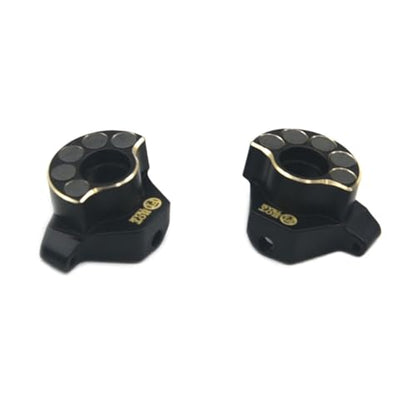 Hobby Tungsten Steel & Brass Steering Knuckle RC Axle Counterweights for Axial SCX30 1/30 RC Crawler Upgrade Accessories (Black Gold)