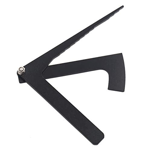 Metal 3 in 1 RC Scale Adjustable Measurement Wheel Height Rim Camber Gauge Angle Ruler Tool for 1/8 1/10 RC Car Truck Tire,Black…