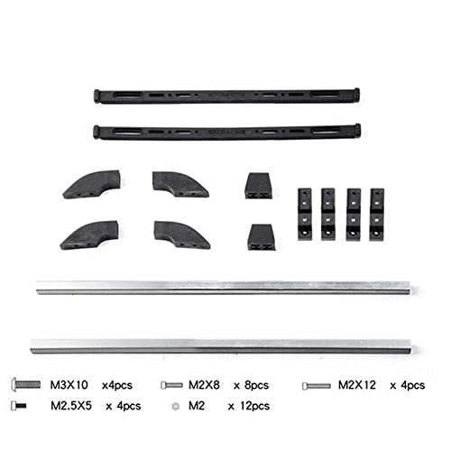 TECKEEN Adjustable Aluminum Alloy+Nylon Roof Luggage Rack for 1/10 RC Crawler Car Truck