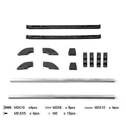 TECKEEN Adjustable Aluminum Alloy+Nylon Roof Luggage Rack for 1/10 RC Crawler Car Truck