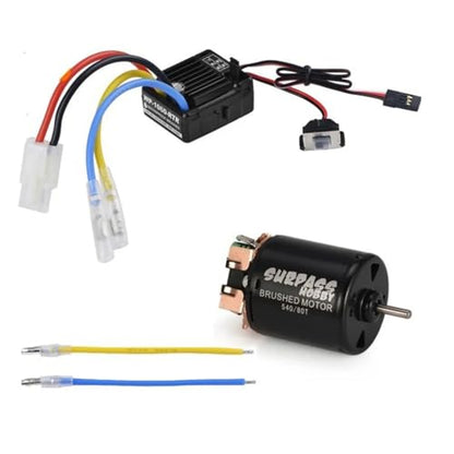2S 540 21T Brushed Motor + 60A Brushed ESC Combo Set for 1/10 RC Climbing Car Crawler Off-Road RC Car