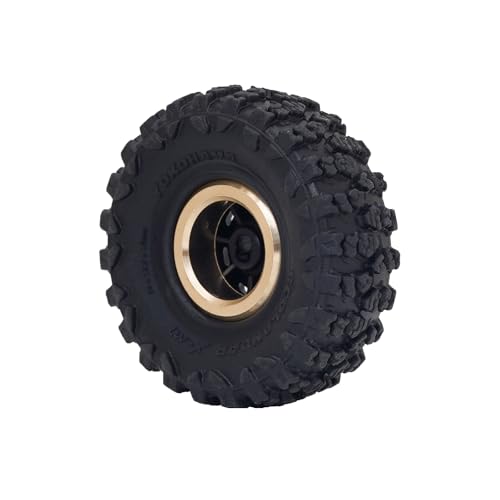 DJX 4PCS Brass Wheel Weights 3.6g Suitable for 1/30 Axial SCX30 Ford Bronco Jeep Wrangler JLU