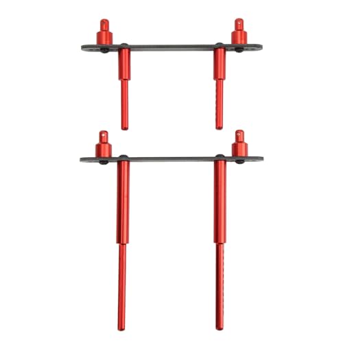 RC Body Post Mounts, Aluminum Alloy RC Shell Columns Front Rear Body Mount Post for Axial SCX10 90046 90047 1/10 Car Crawler Accessories (red) - color: Red