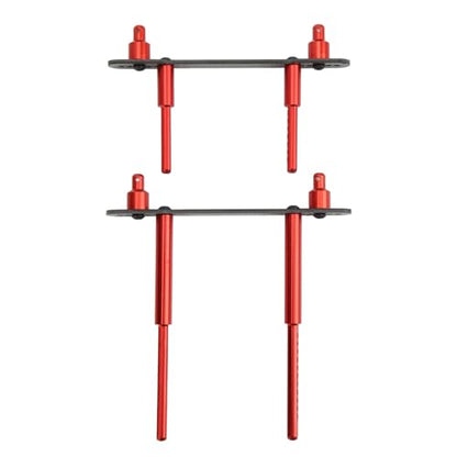 RC Body Post Mounts, Aluminum Alloy RC Shell Columns Front Rear Body Mount Post for Axial SCX10 90046 90047 1/10 Car Crawler Accessories (red) - color: Red