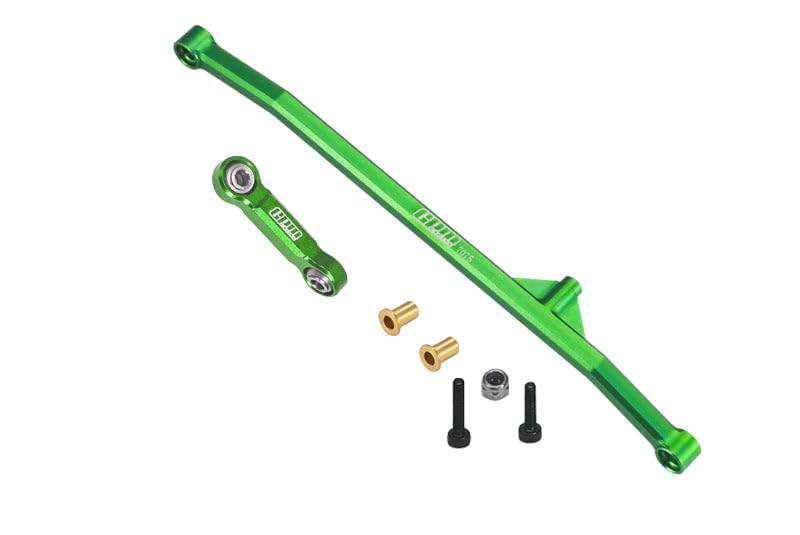 Aluminum 7075 Steering Tie Rod & Drag Link for Losi 1/18 Mini LMT 4X4 Brushed Monster Truck RTR-LOS01026 Upgrade Parts - Green