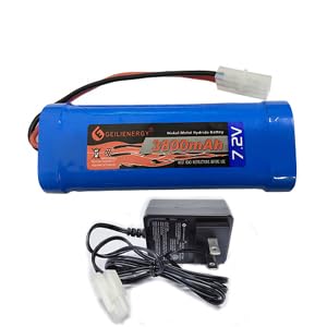 7.2V 3800mAh Rechargeable Replacement Battery Pack with Tamiya Connector for RC Cars, Boats Robots(1PACK)+4.8V-7.2V Smart(1PACK) Charge