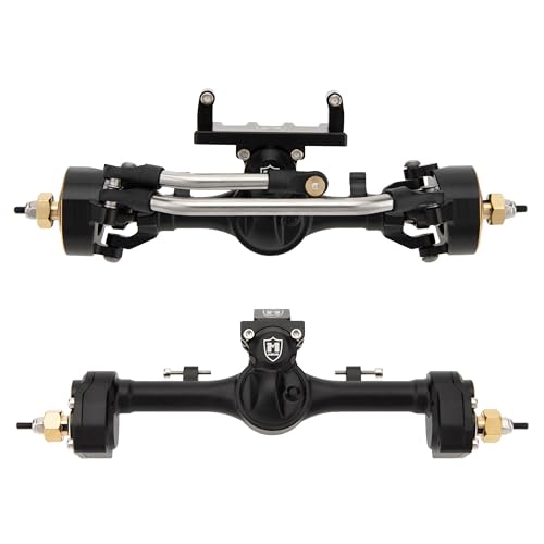 MEUS RACING Mullet Setup SCX24 V2 Axles with 3-Section CVD for Axial 1/24 SCX24 RC Crawler (Black) - color: Black