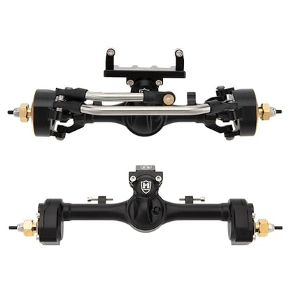 MEUS RACING Mullet Setup SCX24 V2 Axles with 3-Section CVD for Axial 1/24 SCX24 RC Crawler (Black) - color: Black