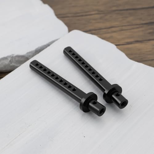 4Pcs RC Car Body Posts Mount Holder Column 1/10 RC Crawler Cars Parts Compatible with Axial SCX10 90046 RC4WD D9 Black - color: Black