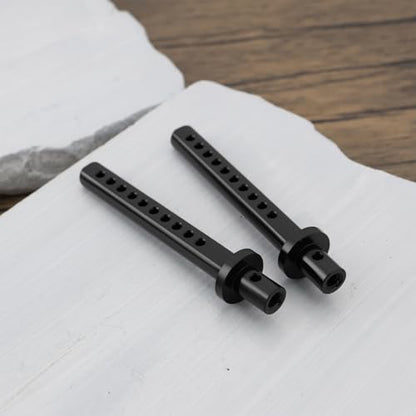4Pcs RC Car Body Posts Mount Holder Column 1/10 RC Crawler Cars Parts Compatible with Axial SCX10 90046 RC4WD D9 Black - color: Black