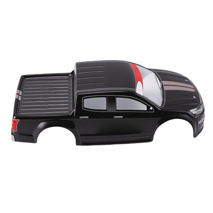 Vikye 1/10 RC Car Body Shell, Lightweight Replacement Cover Case with Clear Patterns, for 26cm Wheelbase On Road Cars (Black) - color: Black