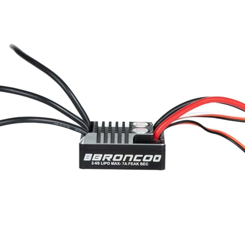 Skystars 50A 2-6S RC Crawler Waterproof Brushless ESC Power System BEC 5.20-7.5V Adjustable for 1/8 1/10 Scale RC Cars RC Crawler Compatible with SCX10 TRX-4 TRX-6