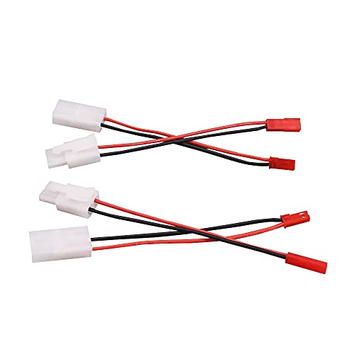 2pairs Compatible with Tamiya to JST Male Female Adapter with 10cm 4in 20awg Wire(B193-2)