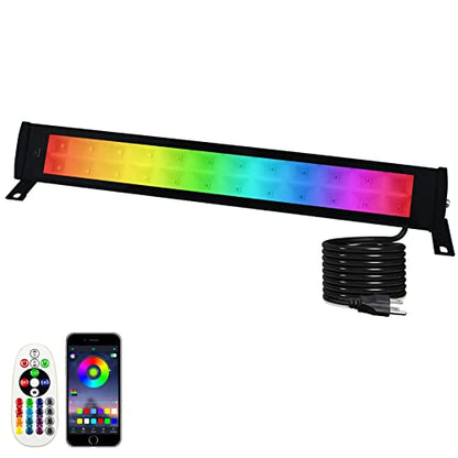 50W RGB Wall Washer Light, RGB Light bar with Remote Control & APP Control, for Hotel, Building, Commercial Lighting, Birthday Party, Garden Lighting, Wall Display - size: 50W RGB*1