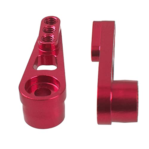 3Pack ShareGoo 25T Servo Horn Steering Arm Compatible with Futaba Savox HSP Power HD Servos Motor Compatible with Wltoys A949 A959-B A969 A979 K929 1/18 RC Car (Red) - color: Red