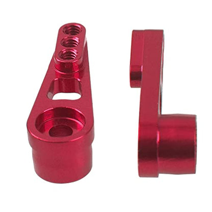 3Pack ShareGoo 25T Servo Horn Steering Arm Compatible with Futaba Savox HSP Power HD Servos Motor Compatible with Wltoys A949 A959-B A969 A979 K929 1/18 RC Car (Red) - color: Red