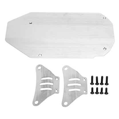 Stainless Steel Chassis Armor Set, 3 Pieces RC Car Guard Skid Plate for TT02 1/10 RC Car, Crawler Modification Part Accessories, Front Center Rear Chassis