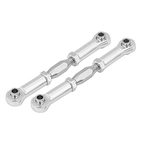 RC Steering Linkage, RC Steering Rod CNC Machined Servo Link Pull Rod for RC Car Upgrade Parts(Silver) Rc Car Steering Linkage Rc Truck Steering Linkage 1/24 Servo Linkage