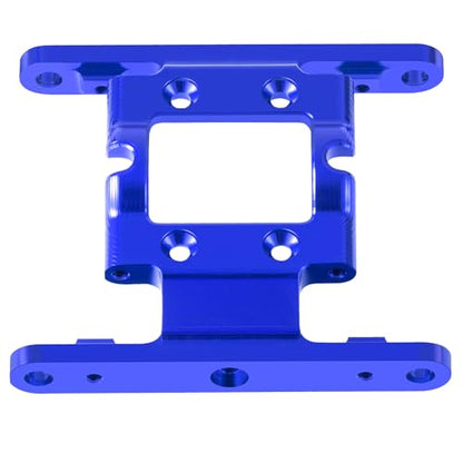 FCX18 Aluminum Center Frame Brace Transmission Skid Plate Mount | RC Car Gearbox Mount Compatible with FMS FCX18 LC80 1/18 RC Crawler Car Upgrades (Blue) - color: Blue