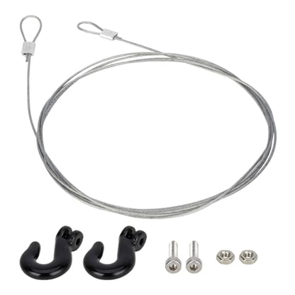 RC Tow Hook Trailer Chain,Steel Tow Rope,U Shaped Rescue Shackles 3pcs/Set for 1/10 Crawler Traxxas Trx4 Axial Scx10 90046 Wraith D90 TF2 CC01 Tamiya (Black)