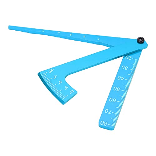 RC Rim Camber Gauge, Adjustable Aluminum Alloy Wheel Alignment Tool for RC Car, Blue Height Ruler for Remote Control Vehicle Setup and Maintenance - color: Blue