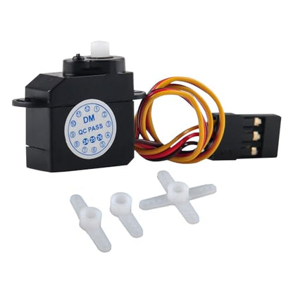 Mini Micro Servo Motor 2.1g 180° Rotation DM-S0020 4.8-6V Plastic Gear Servo for RC Car Airplane Helicopter Robot DIY Toys (4PCS) - style: 4PCS