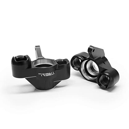 TREAL Aluminum 7075 Front Steering Blocks Knuckles for Arrma 1:8 KRATON 6S Extreme BASH (EXB) (Black) - color: Black