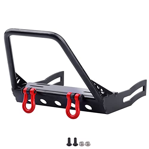 Metal RC Crawler Front Bumper with Winch Mount Shackles for Axial SCX10 & SCX10 II Redcat Gen7 Gen 8 Upgrades (Type A) - style: Type A